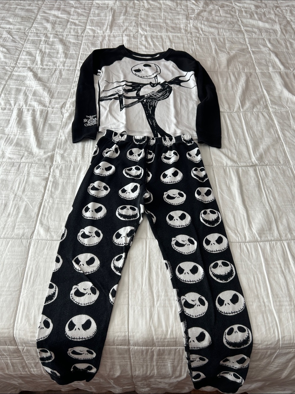The Nightmare Before Christmas Jack Skellington Pajama Set - Black & White